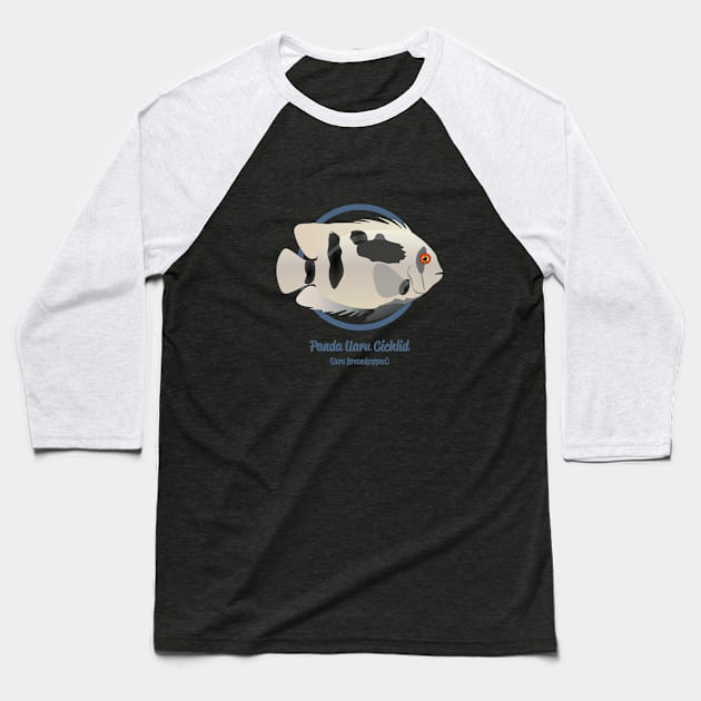 Panda Uaru Cichlid Baseball T-Shirt by Reefhorse